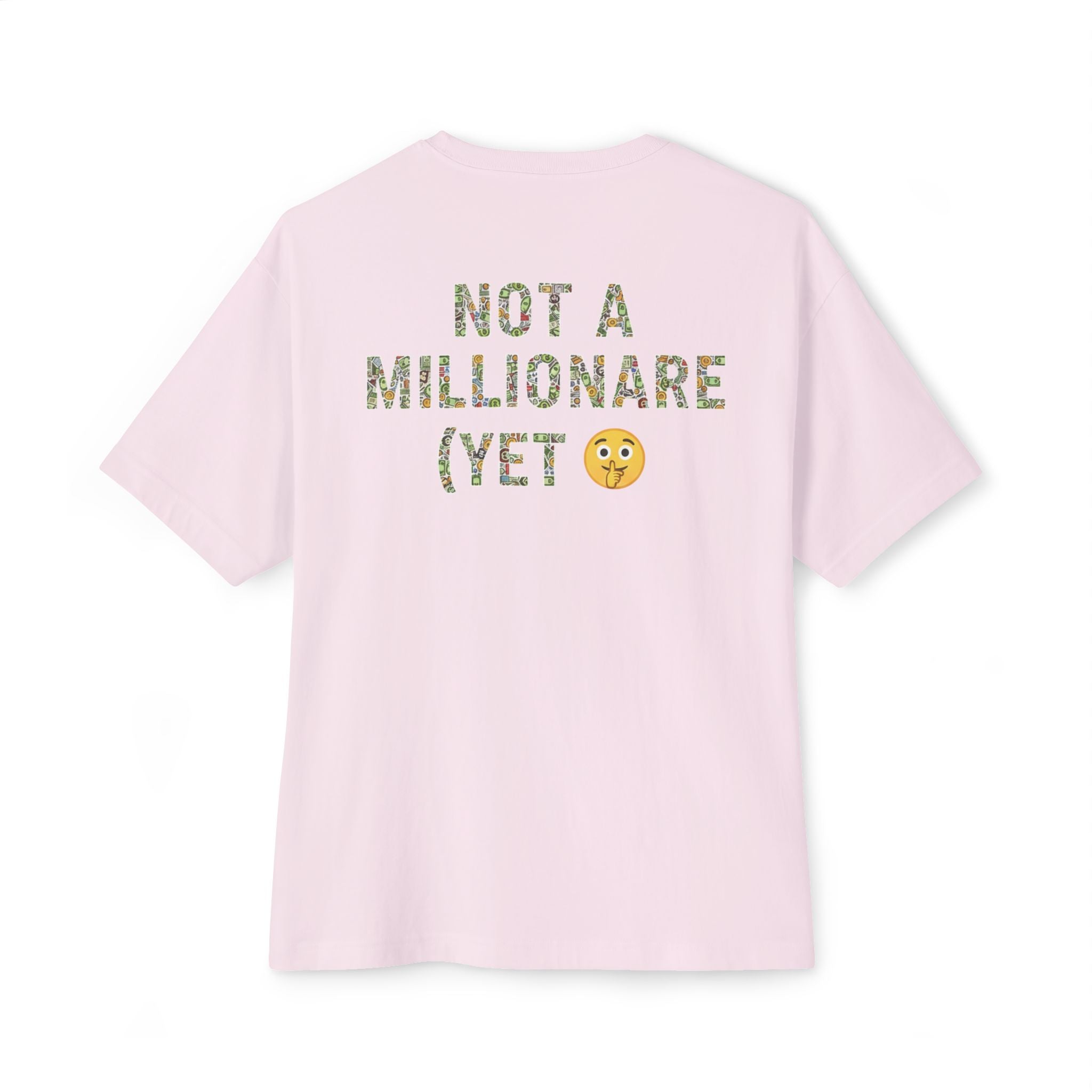 Oversized boxy graphic t-shirt “Not a Millionaire (Yet)” RollaRoyal
