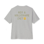 Oversized boxy graphic t-shirt “Not a Millionaire (Yet)” RollaRoyal
