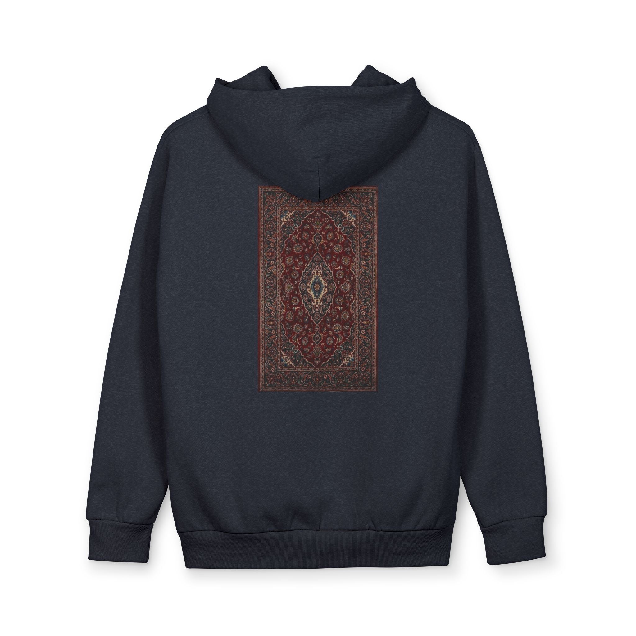 Oversized unisex hoodie vintage Persian rug backprint graphic RollaRoyal